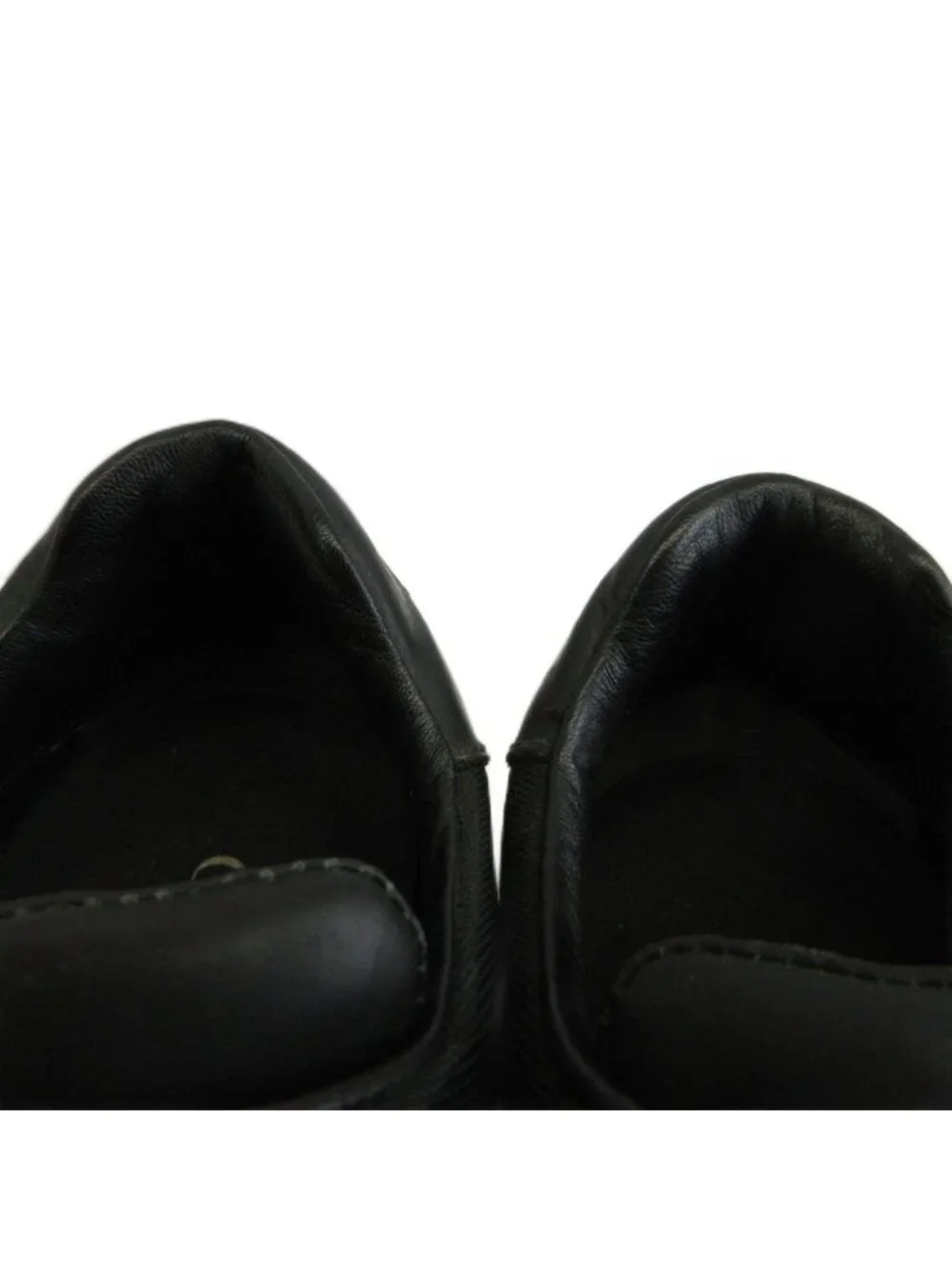 Gucci Sneakers Cowhide Leather Nylon Low Cut Double Velcro Black 6.5